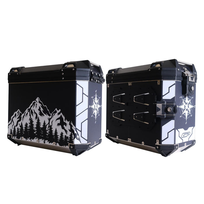 GP Kompozit Universal 40 lt x 2 Aluminum Motorcycle Pannier Sides Cases DSN04