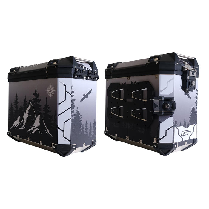 GP Kompozit Universal 40 lt x 2 Aluminum Motorcycle Pannier Sides Cases DSN05