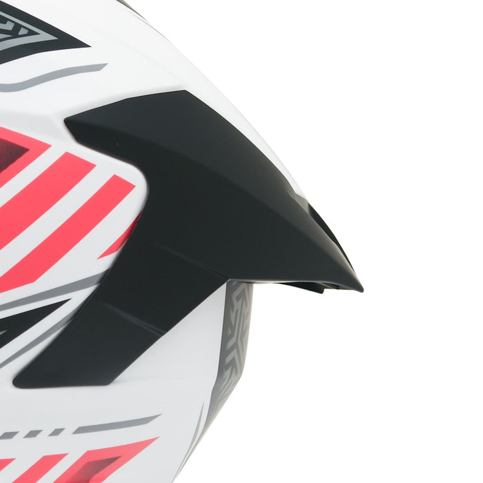 GP Kompozit MY HELMET MKS001-WRB Full Face Motorcycle Helmet with Race Spoiler and Flip Up Dual Visor ABS Shell Helmet ECE R 22.06 and DOT Approved