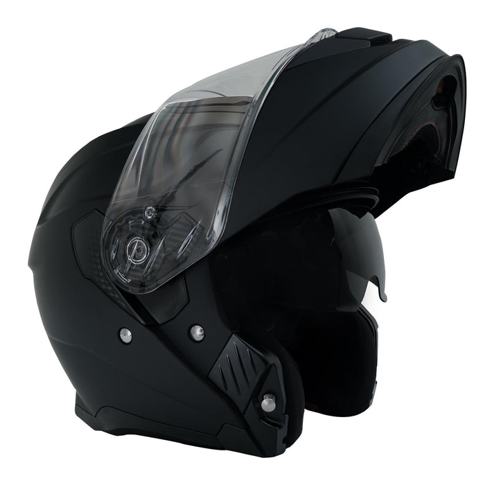GP Kompozit MY HELMET MKS002-B Modular Full Face Motorcycle Helmet with Race Spoiler and Flip Up Dual Visor ABS Shell Helmet ECE R 22.06 and DOT Approved
