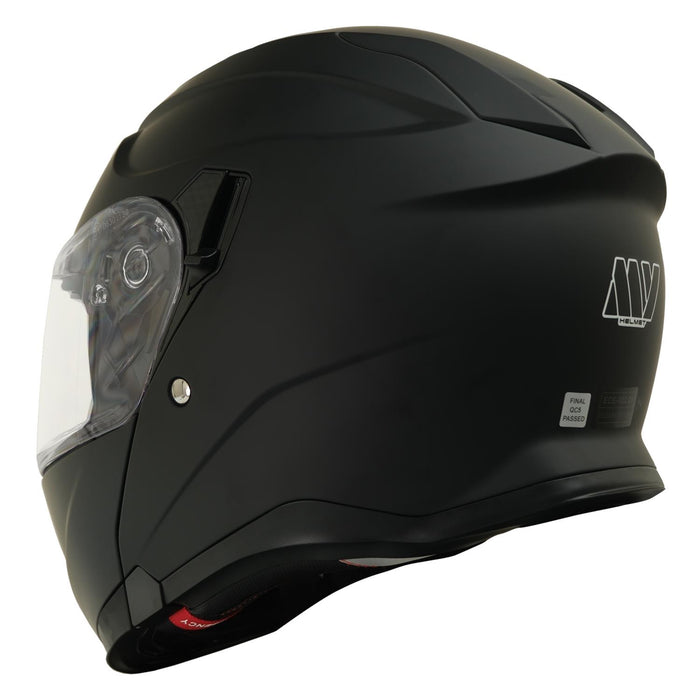 GP Kompozit MY HELMET MKS002-B Modular Full Face Motorcycle Helmet with Race Spoiler and Flip Up Dual Visor ABS Shell Helmet ECE R 22.06 and DOT Approved