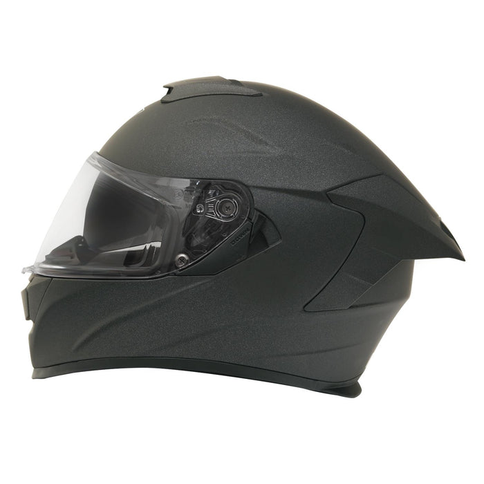 GP Kompozit MY HELMET MKS001-MG Full Face Motorcycle Helmet with Race Spoiler and Flip Up Dual Visor ABS Shell Helmet ECE R 22.06 and DOT Approved