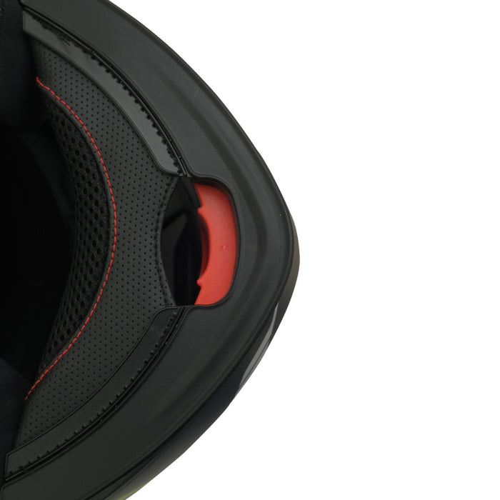 GP Kompozit MY HELMET MKS002-BBR Modular Full Face Motorcycle Helmet with Race Spoiler and Flip Up Dual Visor ABS Shell Helmet ECE R 22.06 and DOT Approved