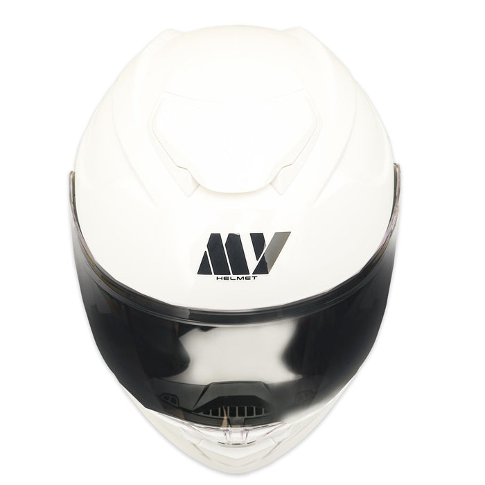GP Kompozit MY HELMET MKS002-PW Modular Full Face Motorcycle Helmet with Race Spoiler and Flip Up Dual Visor ABS Shell Helmet ECE R 22.06 and DOT Approved