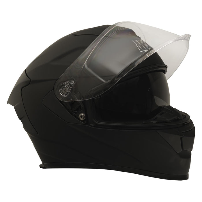 GP Kompozit MY HELMET MKS001-MB Full Face Motorcycle Helmet with Race Spoiler and Flip Up Dual Visor ABS Shell Helmet ECE R 22.06 and DOT Approved