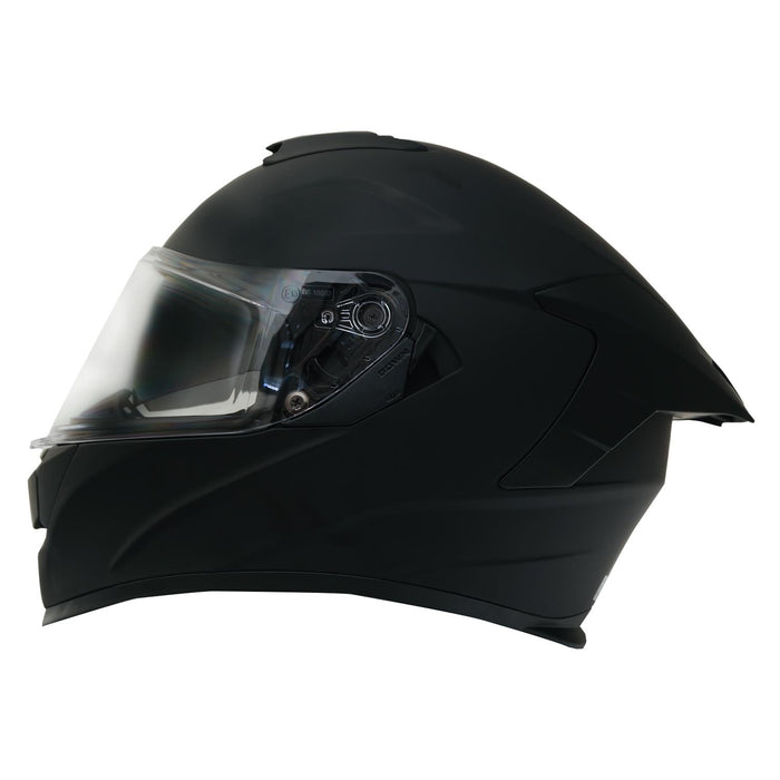 GP Kompozit MY HELMET MKS001-MB Full Face Motorcycle Helmet with Race Spoiler and Flip Up Dual Visor ABS Shell Helmet ECE R 22.06 and DOT Approved