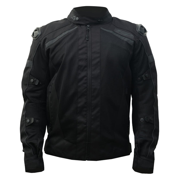 GP Kompozit MNTY001 Summer Motorcycle Jacket, Breathable Mesh Motorcycle Riding Jacket With CE Armored Black