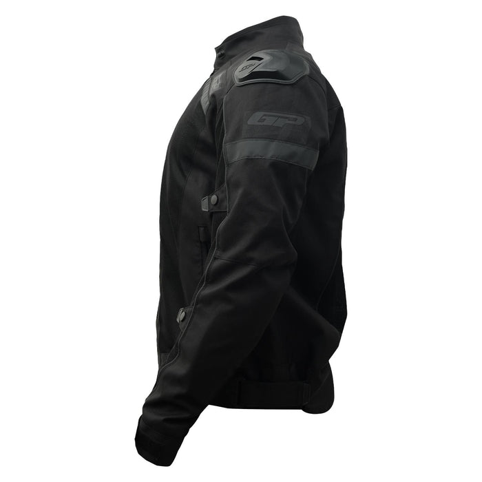 GP Kompozit MNTY001 Summer Motorcycle Jacket, Breathable Mesh Motorcycle Riding Jacket With CE Armored Black