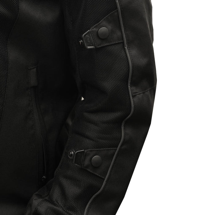 GP Kompozit MNTY001 Summer Motorcycle Jacket, Breathable Mesh Motorcycle Riding Jacket With CE Armored Black