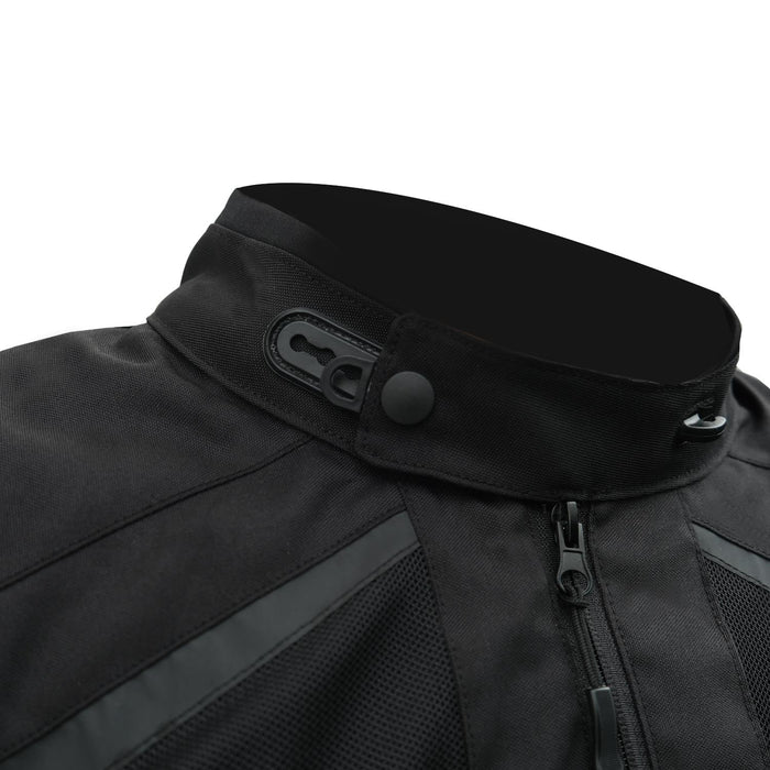 GP Kompozit MNTY001 Summer Motorcycle Jacket, Breathable Mesh Motorcycle Riding Jacket With CE Armored Black