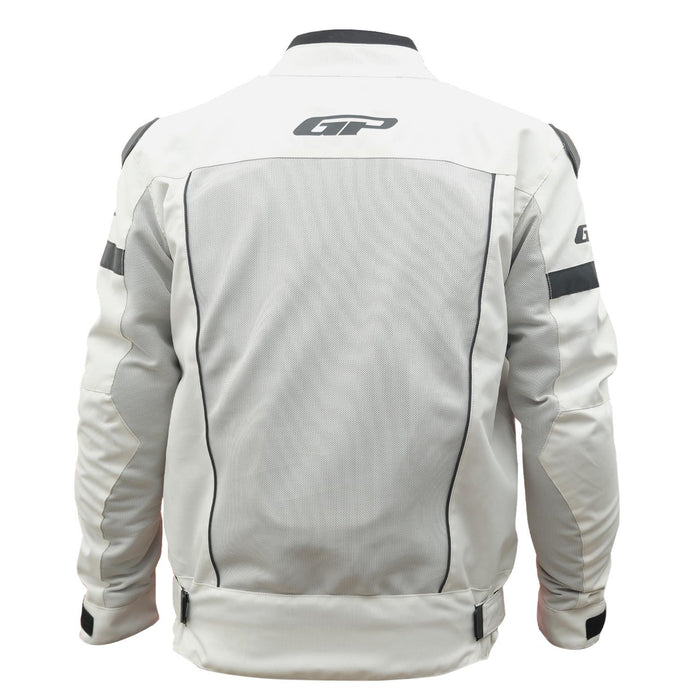 GP Kompozit MNTY001 Summer Motorcycle Jacket, Breathable Mesh Motorcycle Riding Jacket With CE Armored White