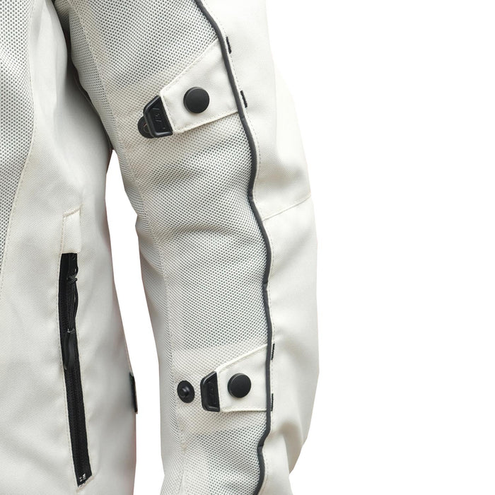 GP Kompozit MNTY001 Summer Motorcycle Jacket, Breathable Mesh Motorcycle Riding Jacket With CE Armored White