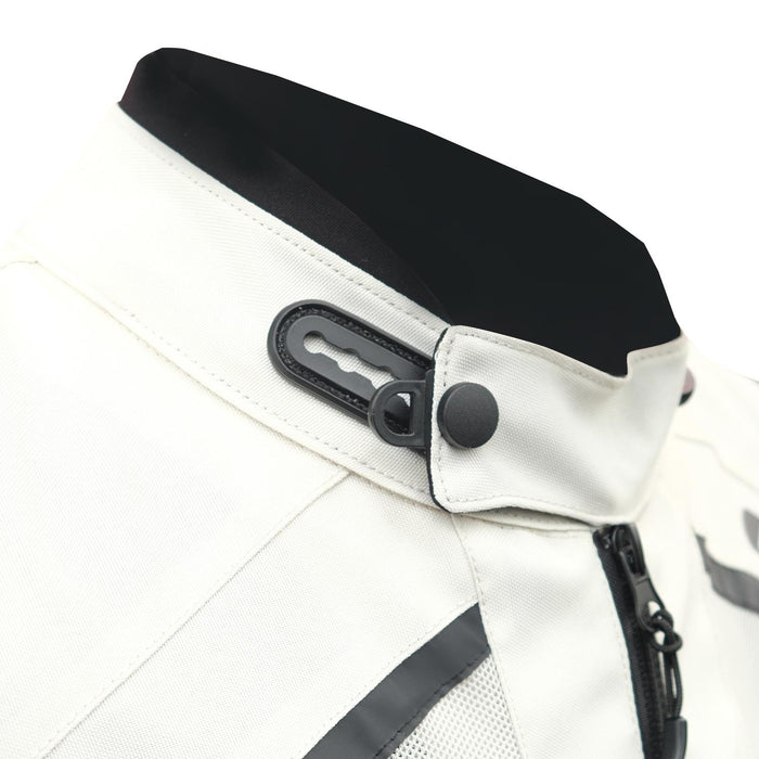 GP Kompozit MNTY001 Summer Motorcycle Jacket, Breathable Mesh Motorcycle Riding Jacket With CE Armored White