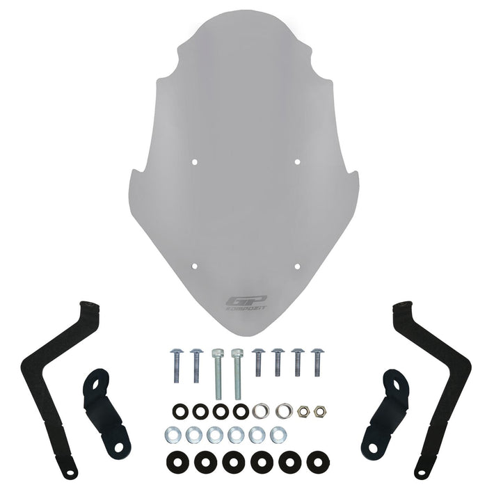 GP Kompozit Touring Windshield Windscreen Smoked Compatible For Bajaj Pulsar NS400Z 2025 2026
