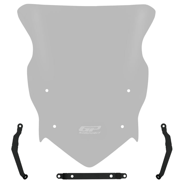 GP Kompozit Windshield Windscreen Smoked Compatible For TVS Raider 125 2021-2025