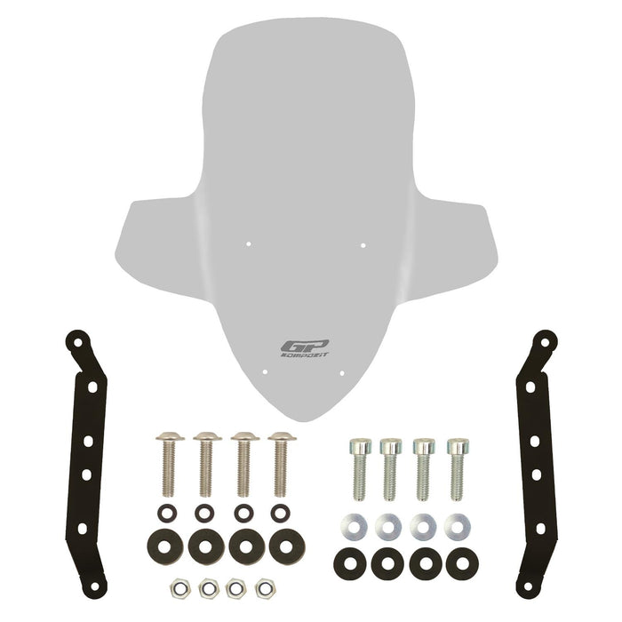 GP Kompozit Windshield Windscreen With Handguard Smoked Compatible For SYM Joyride 300 2023-2024