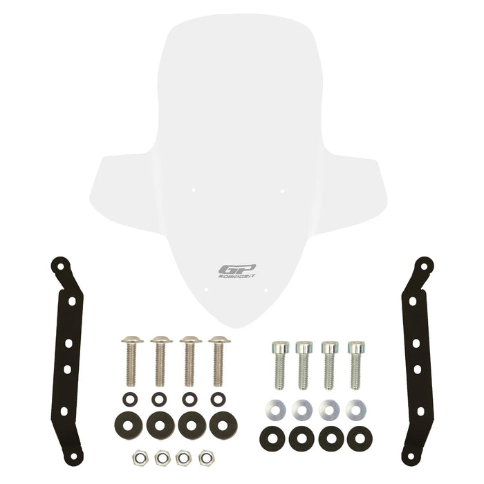 GP Kompozit Windshield Windscreen With Handguard Clear Compatible For SYM Joyride 300 2023-2024