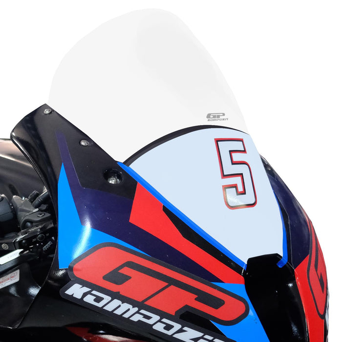 GP Kompozit Windshield Windscreen Clear (For Race Fairing) Compatible For BMW M 1000 RR 2022-2024