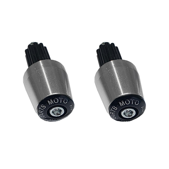GP Kompozit For Universal Motorcycle Grip Silver Handlebar End Weights