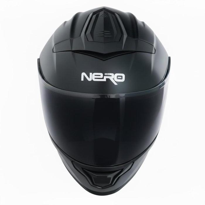 GP NERO MKS004-MB Full Face Motorcycle Helmet with Sun Visor & Clear Visor – Matte Black