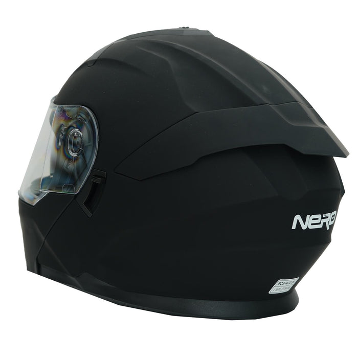 GP NERO MKS004-MB Full Face Motorcycle Helmet with Sun Visor & Clear Visor – Matte Black