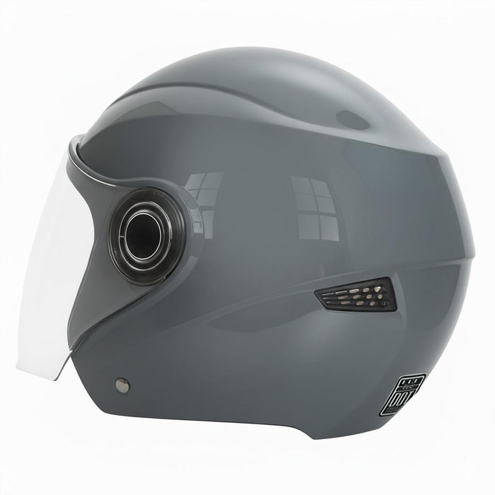 GP GX MKS005-GNG Open Face Motorcycle Helmet with Clear Visor – Bright Nardo Grey