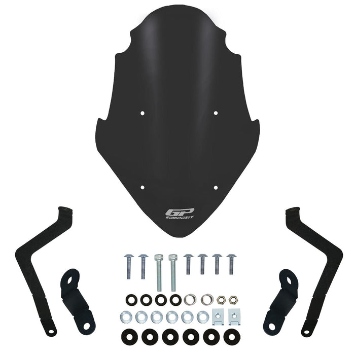 GP Kompozit Touring Windshield Windscreen Black Compatible For Bajaj Pulsar NS400Z 2025-2026