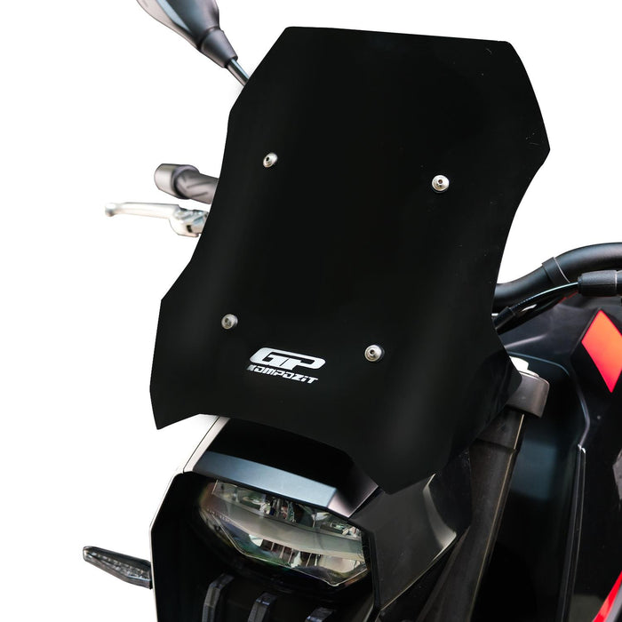 GP Kompozit Sport Windshield Windscreen Black Compatible For Peugeot PM-01 2023-2025