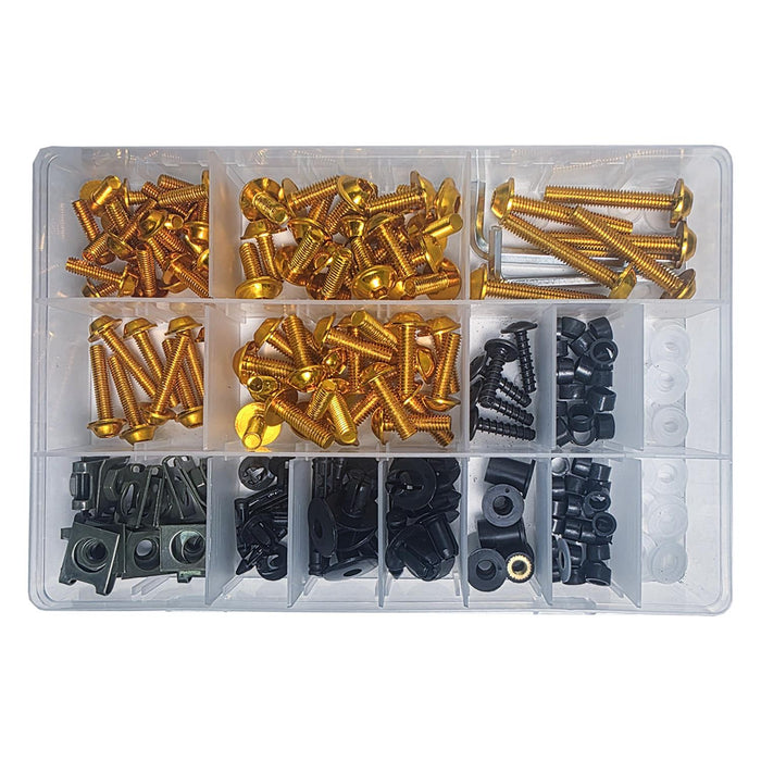 GP Kompozit Universal Racing Motorcycle Fairing Bolt Set Gold