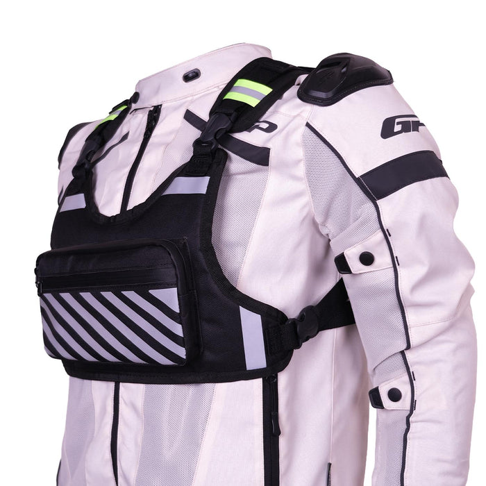 GP Kompozit CNT001 Waterproof Reflective Motorcycle Chest Bag – Ergonomic Riding Body Bag