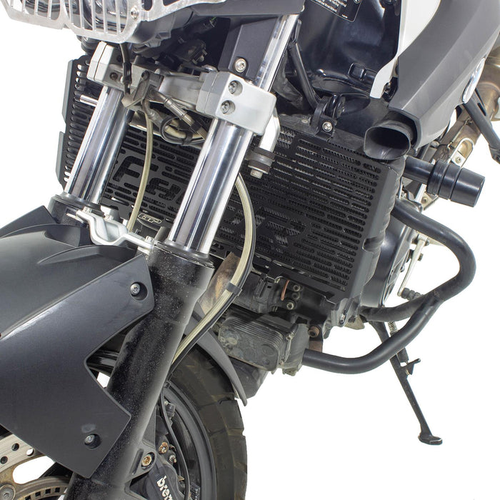 GP Kompozit Radiator Grille Guard Protector Cover Black Compatible For BMW F 800 R 2010-2013