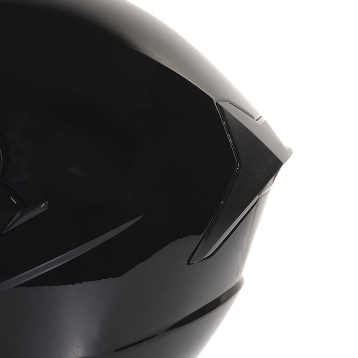 Casco Abierto de Motocicleta GP NERO MKS006-GB con Visor Transparente – Negro Brillante