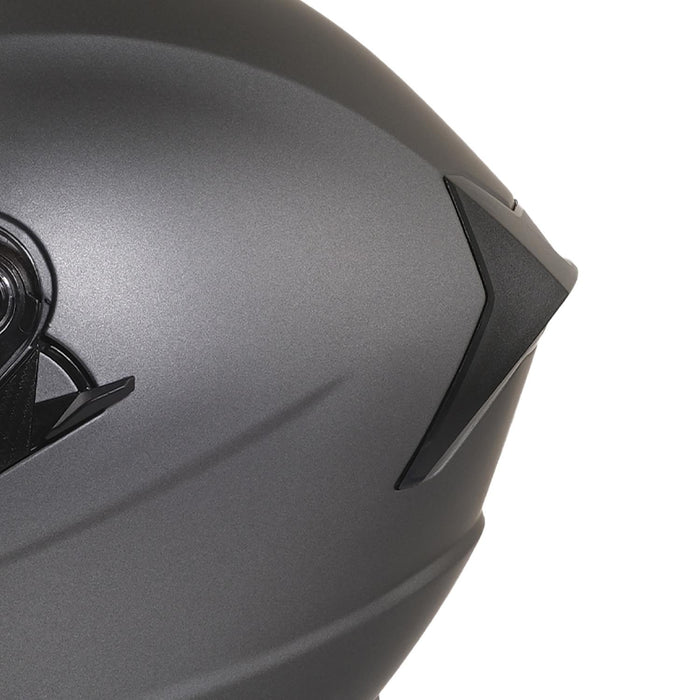 GP NERO MKS006-MG Open Face Motorcycle Helmet with Clear Visor – Matte Gray