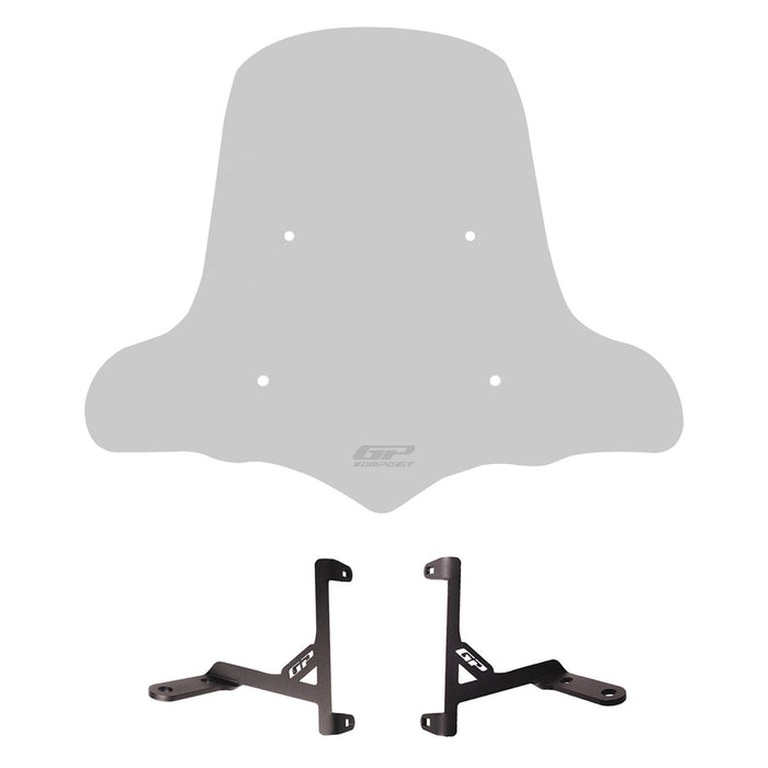 GP Kompozit Windshield / Windscreen with Handguards Smoked Compatible with RKS VRS 125 2023-2025