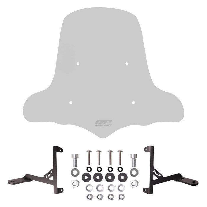 GP Kompozit Windshield / Windscreen with Handguards Smoked Compatible with RKS VRS 125 2023-2025