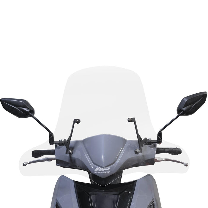 GP Kompozit Windshield / Windscreen with Handguards Transparent Compatible with RKS VRS 125 2023-2025
