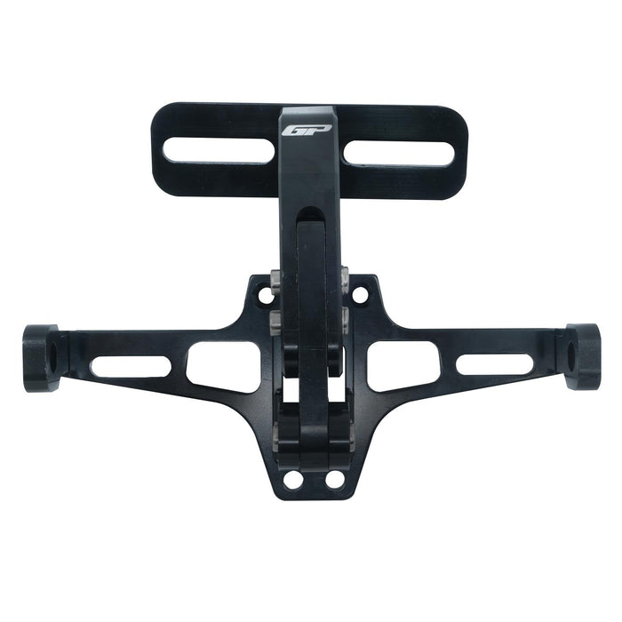 GP Kompozit Universal D-Model Folding License Plate Holder Black
