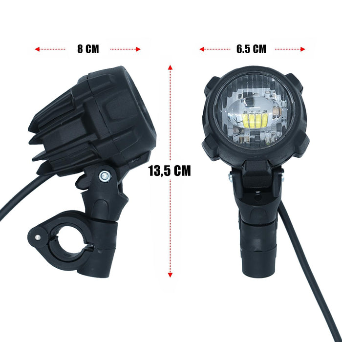 GP Kompozit SFR001 Medium Universal Motorcycle Fog Light Set, Black