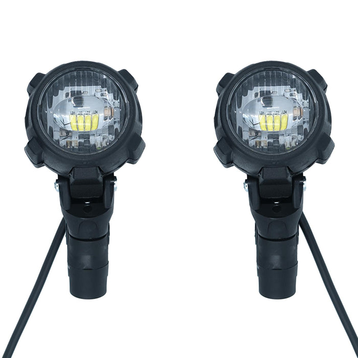 GP Kompozit SFR001 Juego de luces antiniebla universales grandes para motocicleta, negras