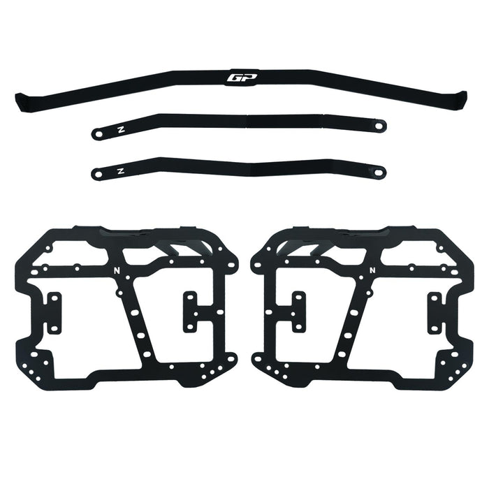 GP Kompozit Side Pannier Racks / Bag Supports Black Compatible with Honda PCX125 / PCX150 2018-2026