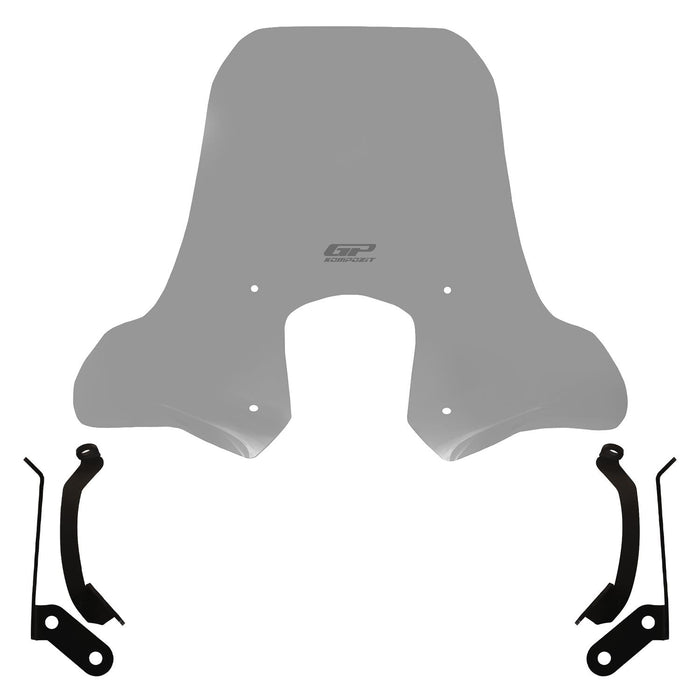 GP Kompozit Windshield / Windscreen with Handguards Smoked Compatible with SYM Symphony ST 125i / ST 200i 2019-2022