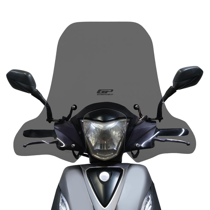 GP Kompozit Windshield / Windscreen with Handguards Smoked Compatible with SYM Symphony ST 125i / ST 200i 2019-2022
