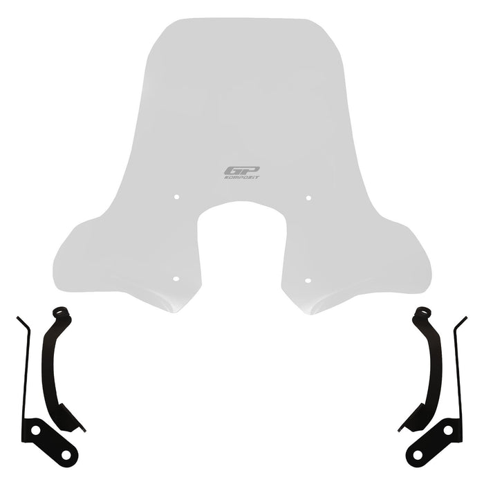 GP Kompozit Windshield / Windscreen with Handguards Clear Compatible with SYM Symphony ST 125i / ST 200i 2019-2022