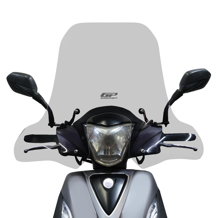 GP Kompozit Windshield / Windscreen with Handguards Clear Compatible with SYM Symphony ST 125i / ST 200i 2019-2022