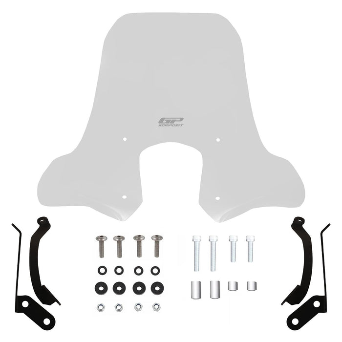 GP Kompozit Windshield / Windscreen with Handguards Clear Compatible with SYM Symphony ST 125i / ST 200i 2019-2022