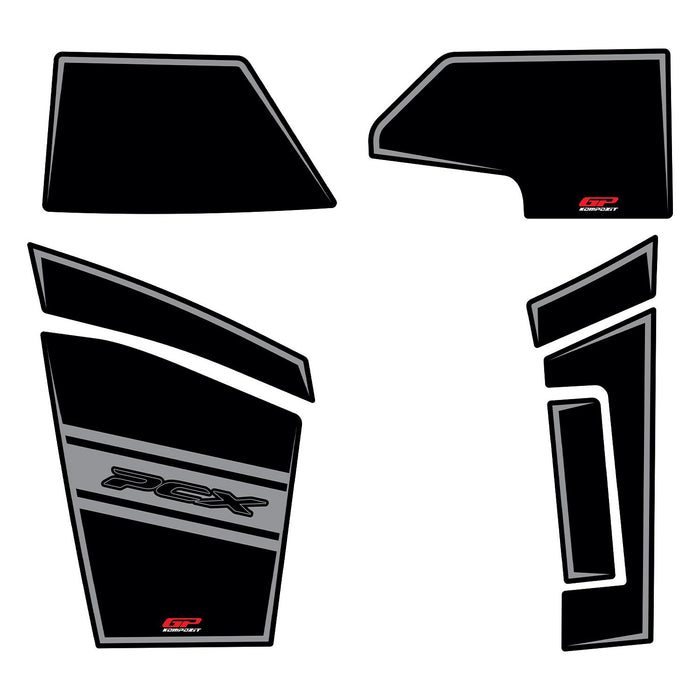 GP Kompozit Full Pocket Pad / Storage Liner Grey Compatible with Honda PCX125 2025-2026