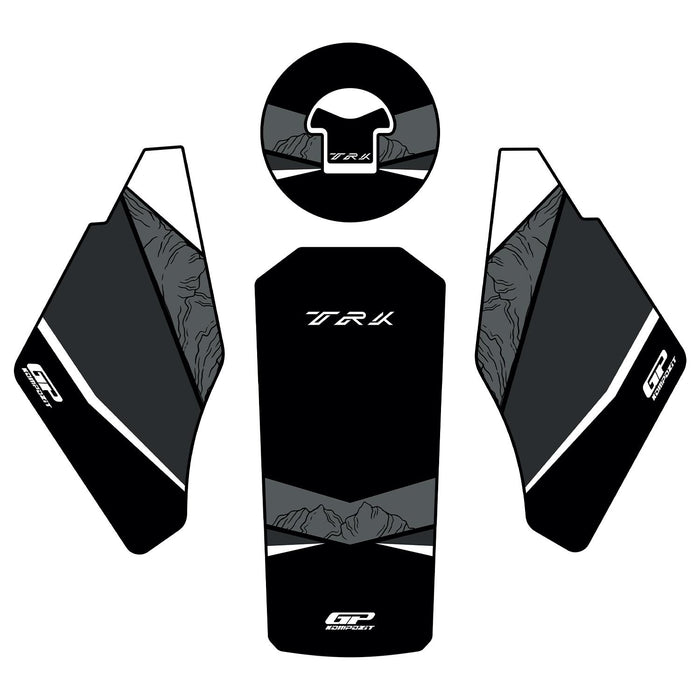GP Kompozit Tank Pad / Fuel Tank Protector Black Compatible with Benelli TRK 502 / TRK 502X 2018-2024