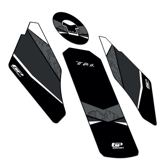 GP Kompozit Tank Pad / Fuel Tank Protector Black Compatible with Benelli TRK 502 / TRK 502X 2018-2024