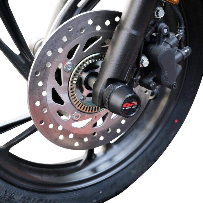 GP Kompozit Front Axle Sliders / Protection Sliders Black Compatible with Honda SH125i 2024-2025