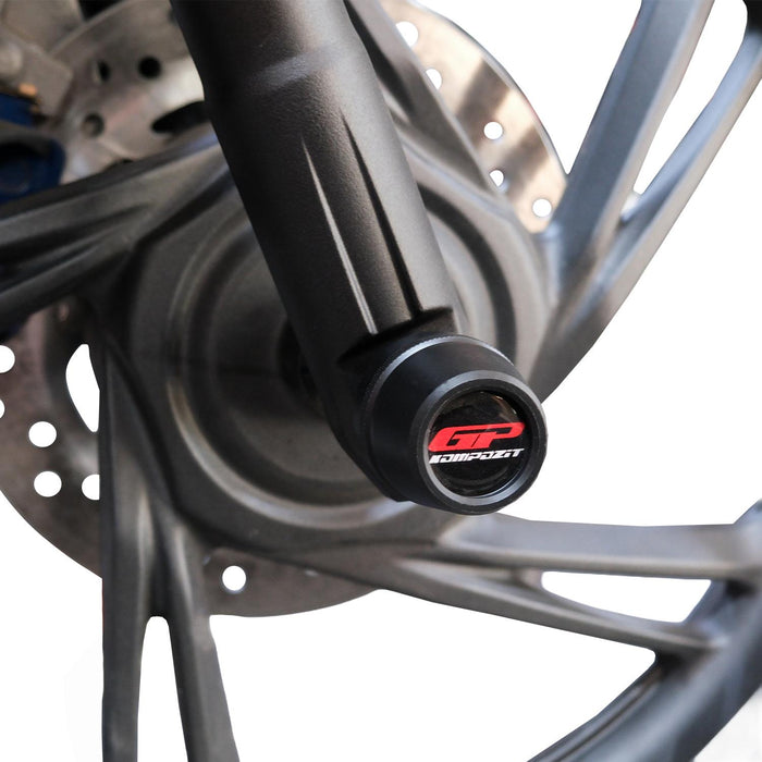GP Kompozit Front Axle Sliders / Protection Sliders Black Compatible with Honda SH125i 2024-2025